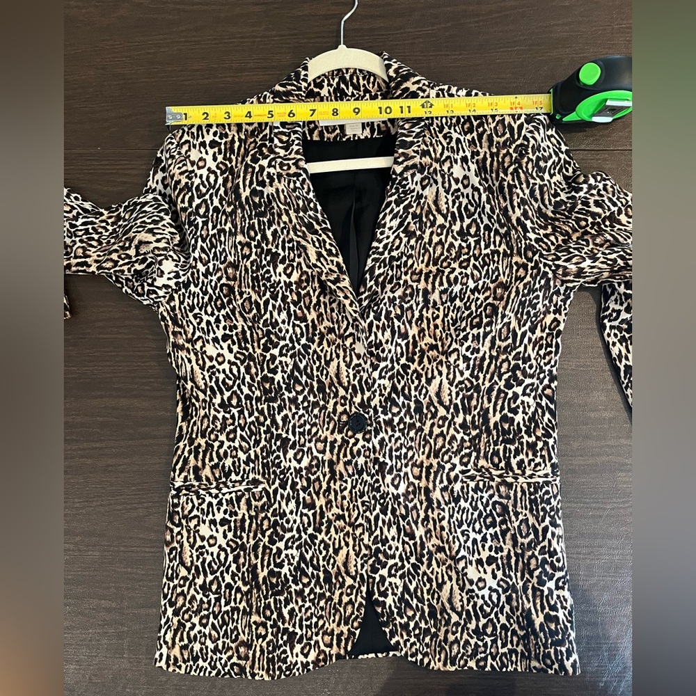 Boston Proper Animal Print Blazer - Picture 3 of 9